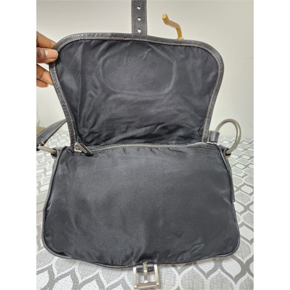 Authentic Prada Vintage Tessuto Nylon Corsaire Shoulder Bag Black - Picture 10 of 14
